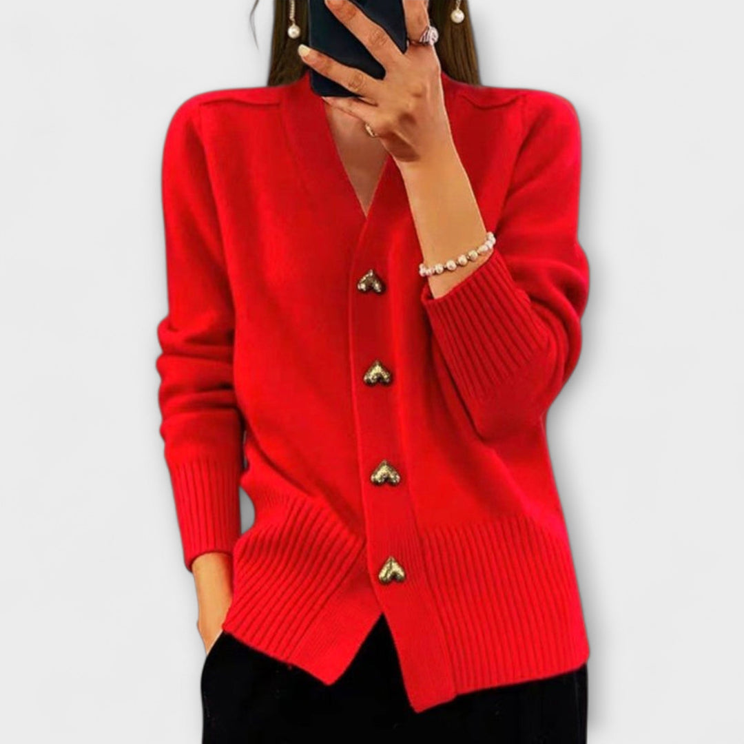 Marij – Vintage ženski pulover z V-izrezom