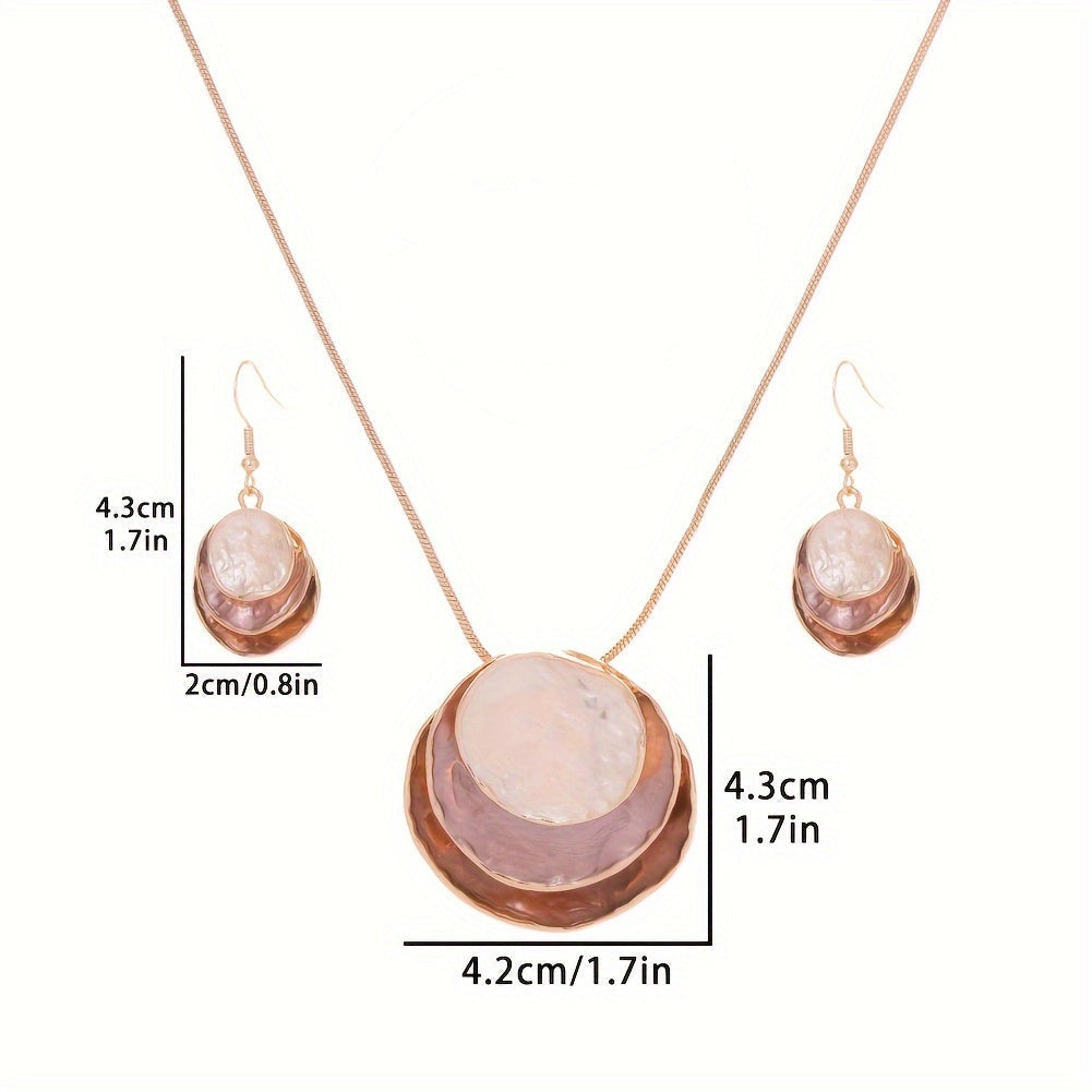 Boho nakitni set – uhani in ogrlica v retro večbarvnem slogu