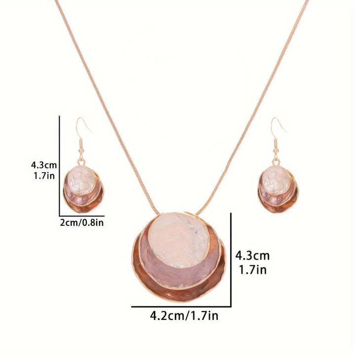 Boho nakitni set – uhani in ogrlica v retro večbarvnem slogu