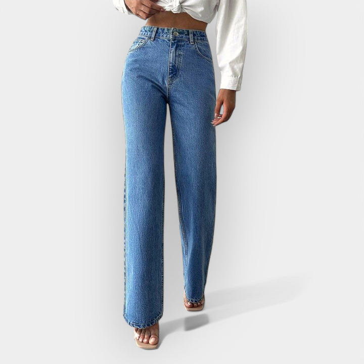 Visoki pas jeans s udobnim širokim krojem