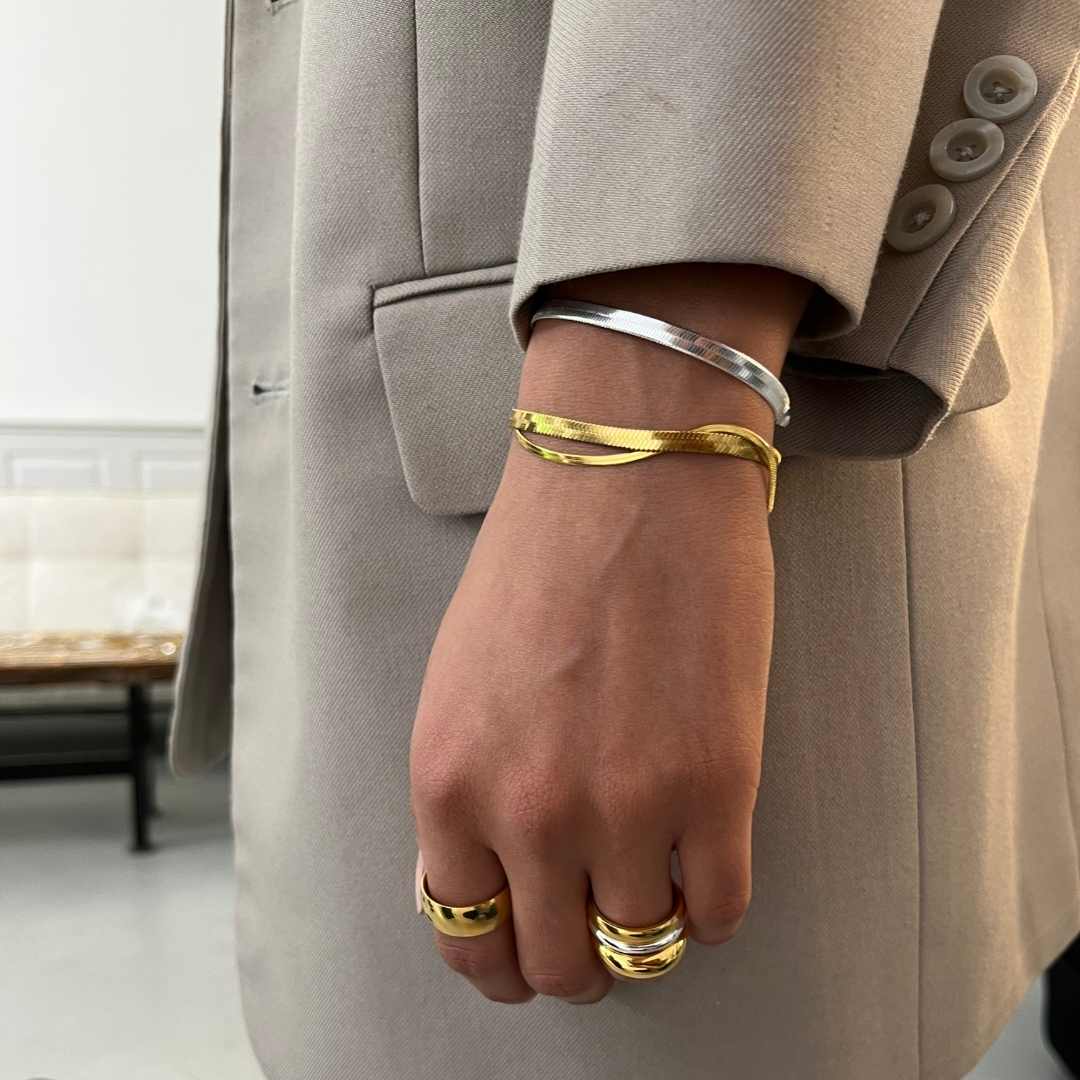 Plosko Verižica Zapestnica – 925 Srebro, 4 mm