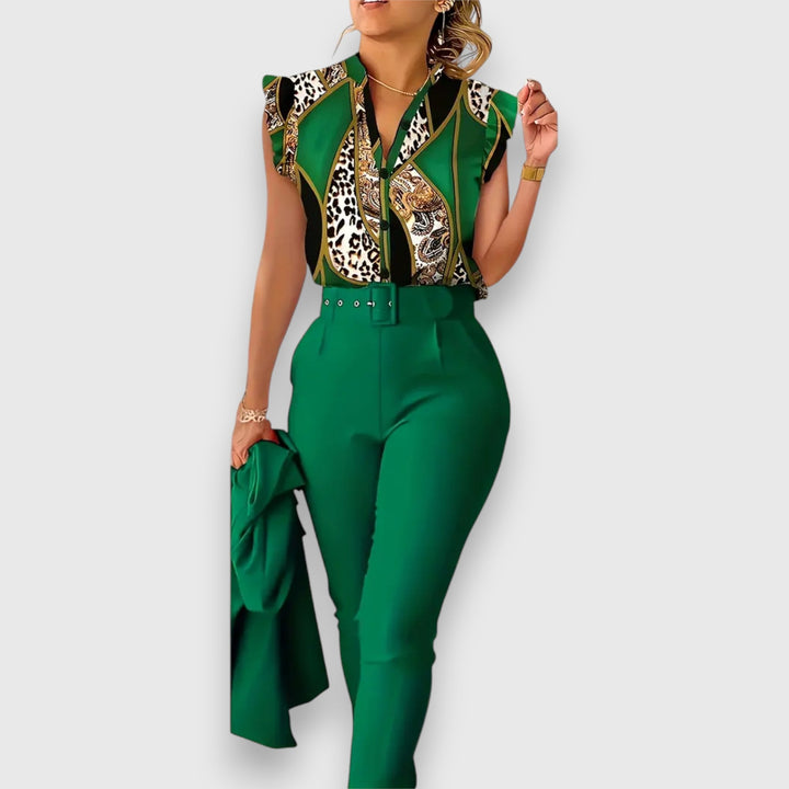 Komplet dveh kosov z modernim leopardjim vzorcem