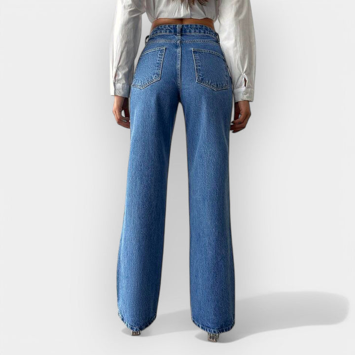 Visoki pas jeans s udobnim širokim krojem