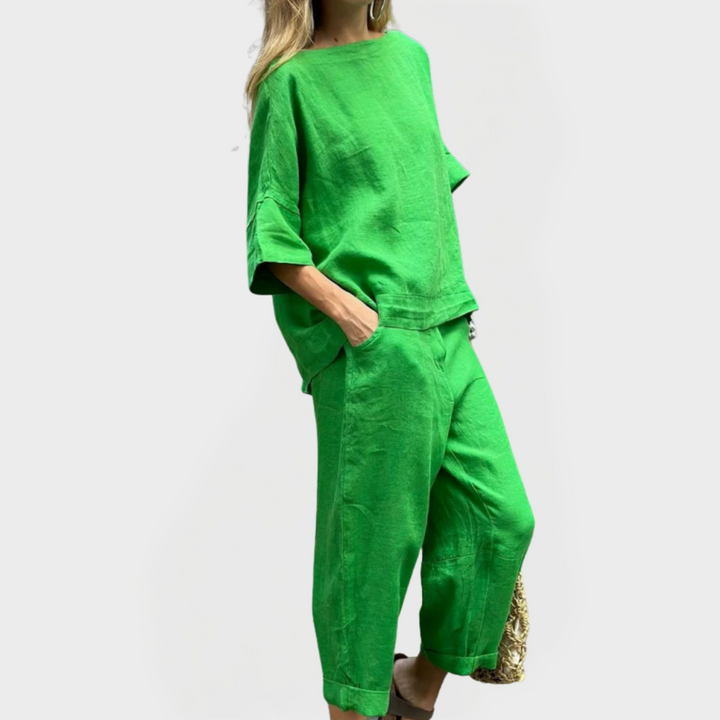 Komplet obleke z naravnimi motivi