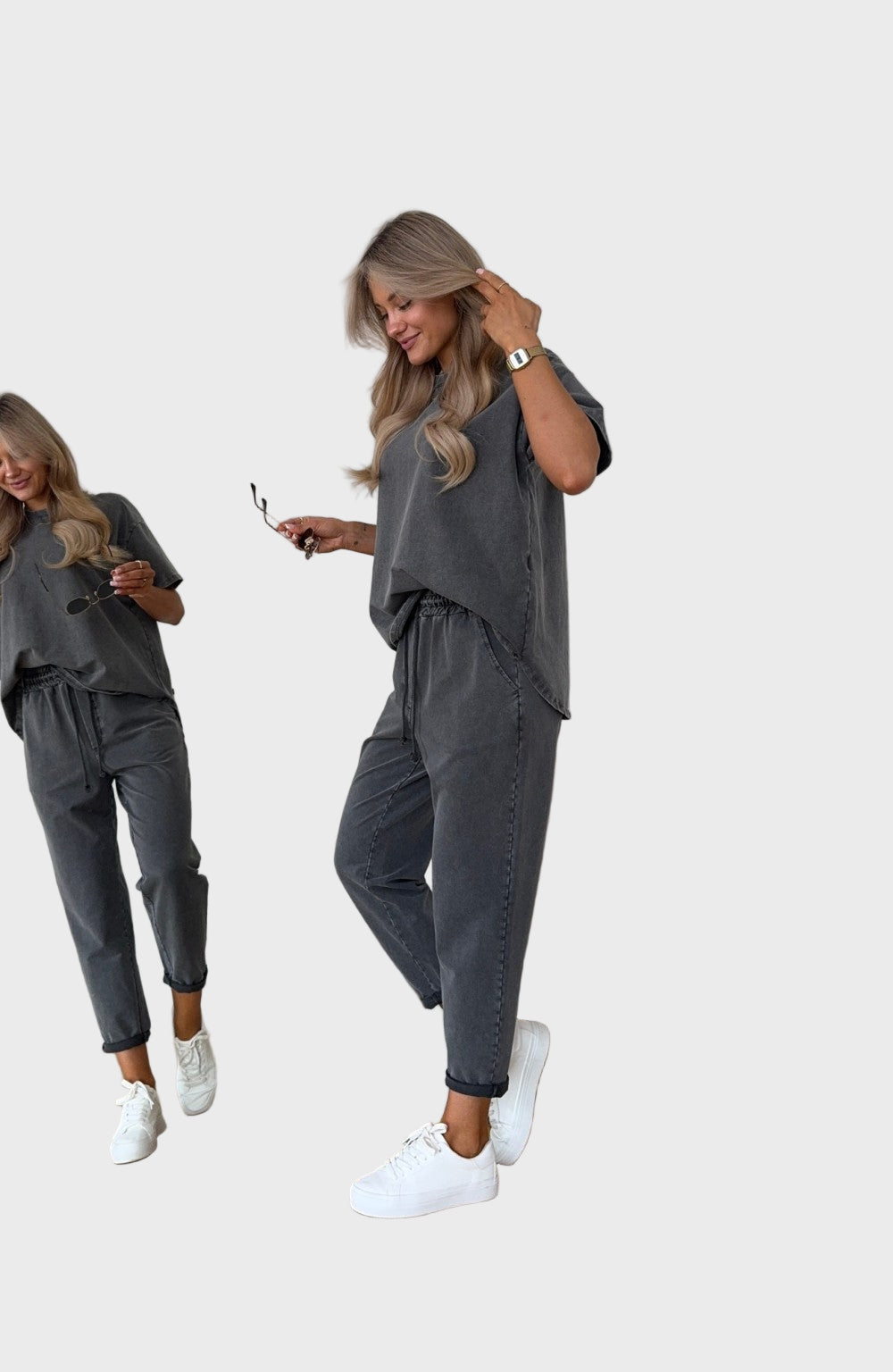 Set Dvo-barvnih Bombažnih Oblačil - 2 Delova