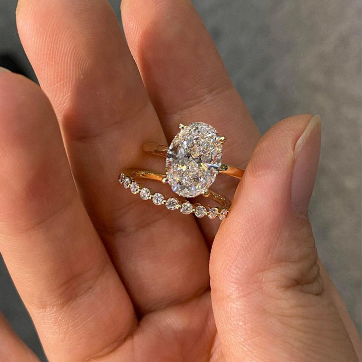 Brudkudde Prsten s 2 Deloma v Zlatu