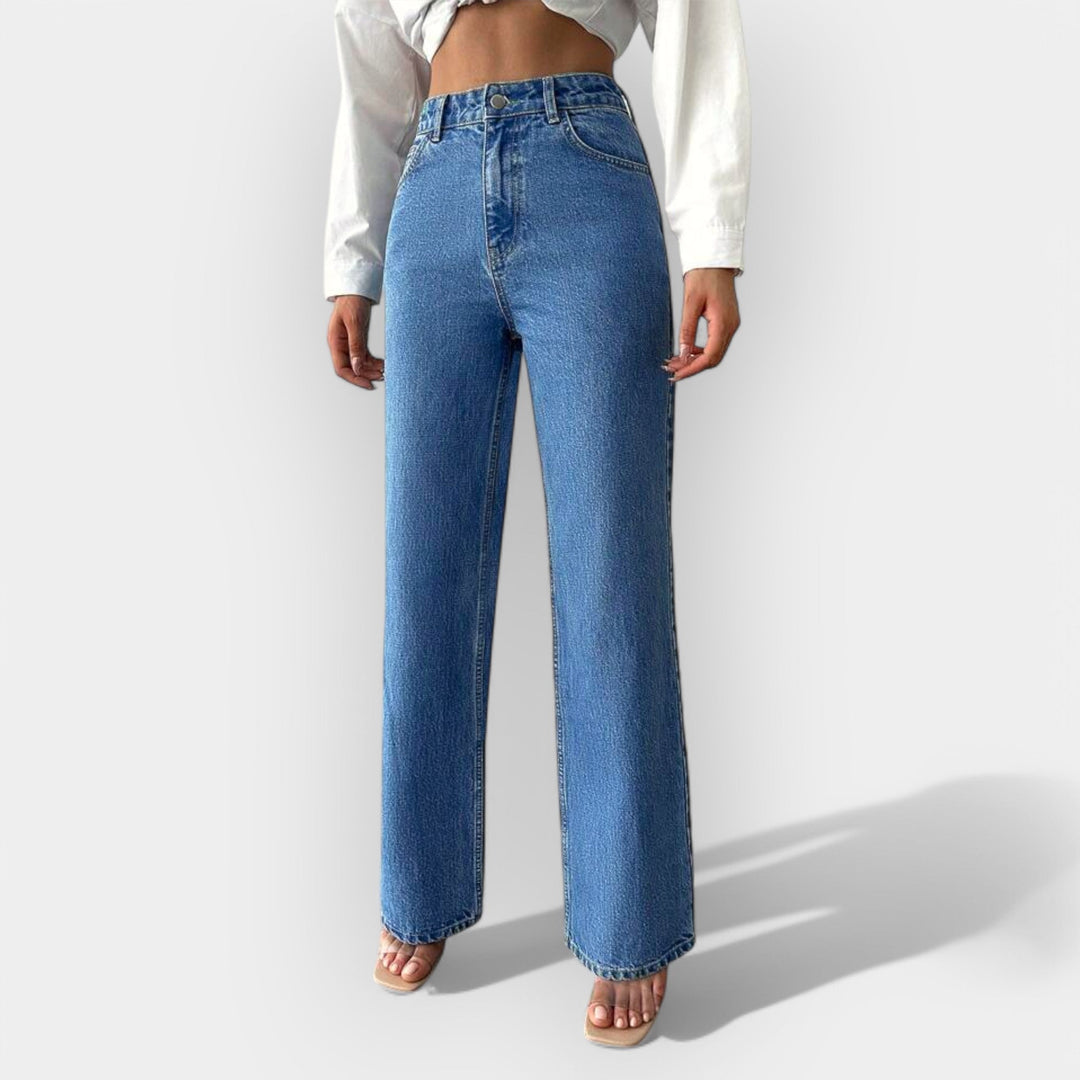 Visoki pas jeans s udobnim širokim krojem