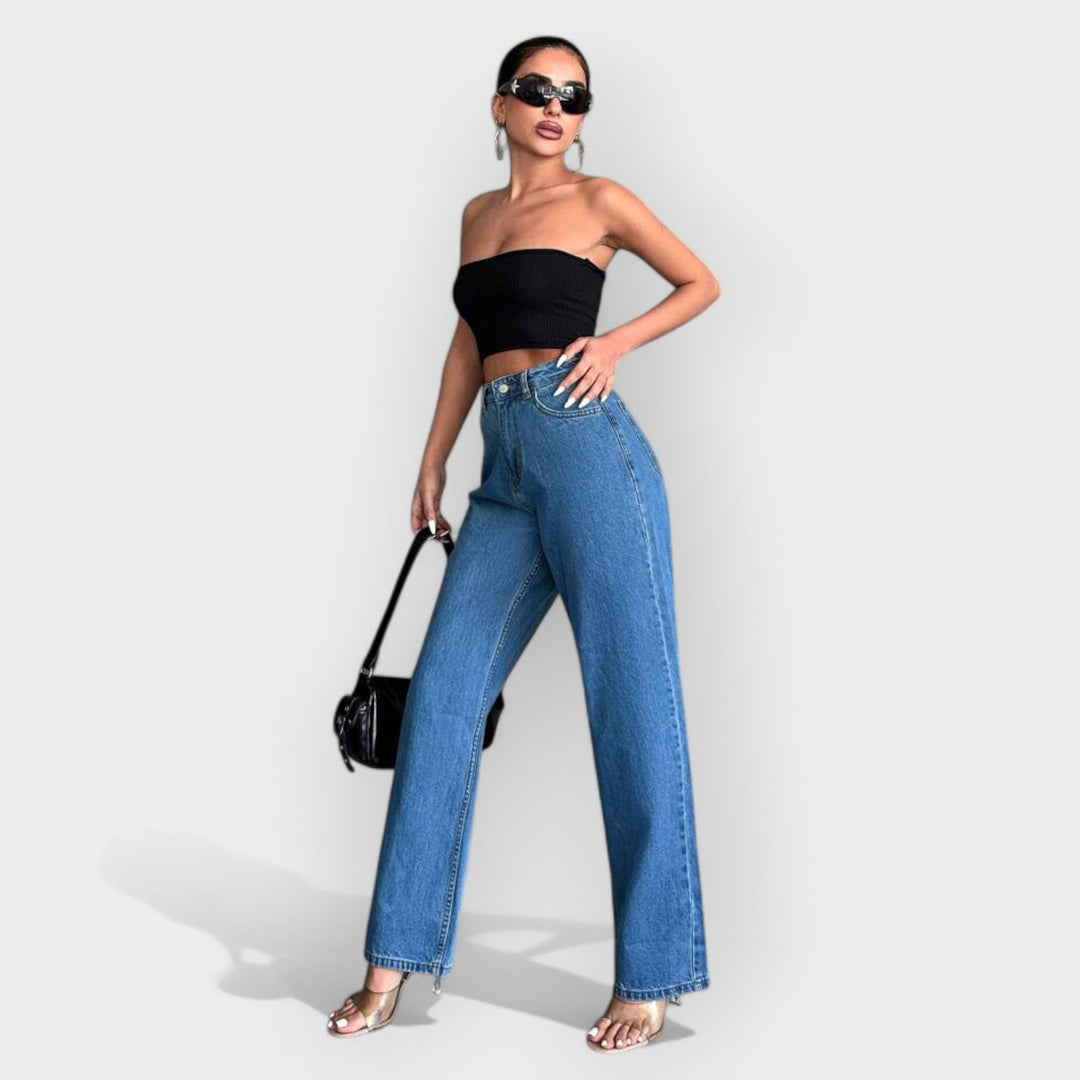 Visoki pas jeans s udobnim širokim krojem