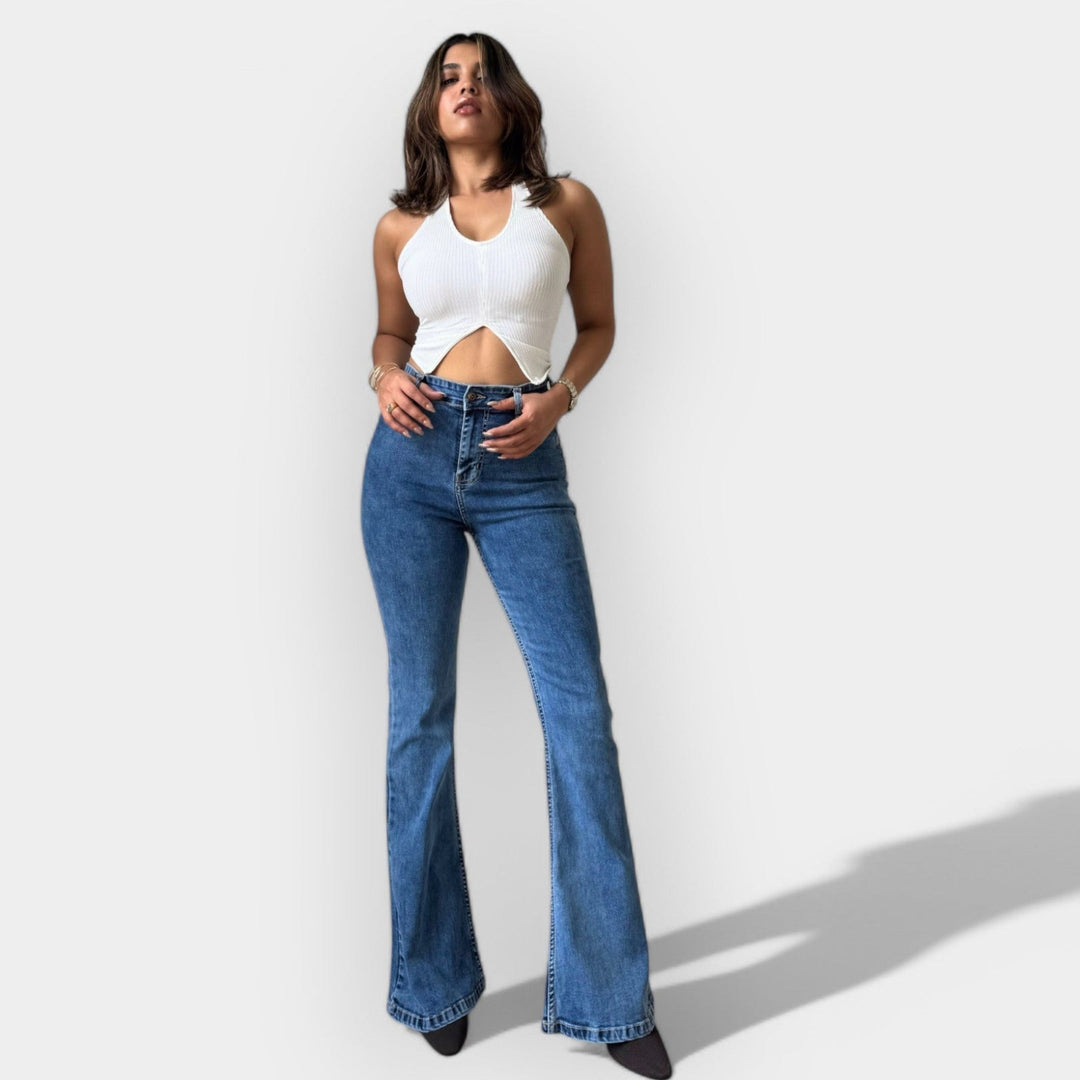 Visok Pas Flare Jeans