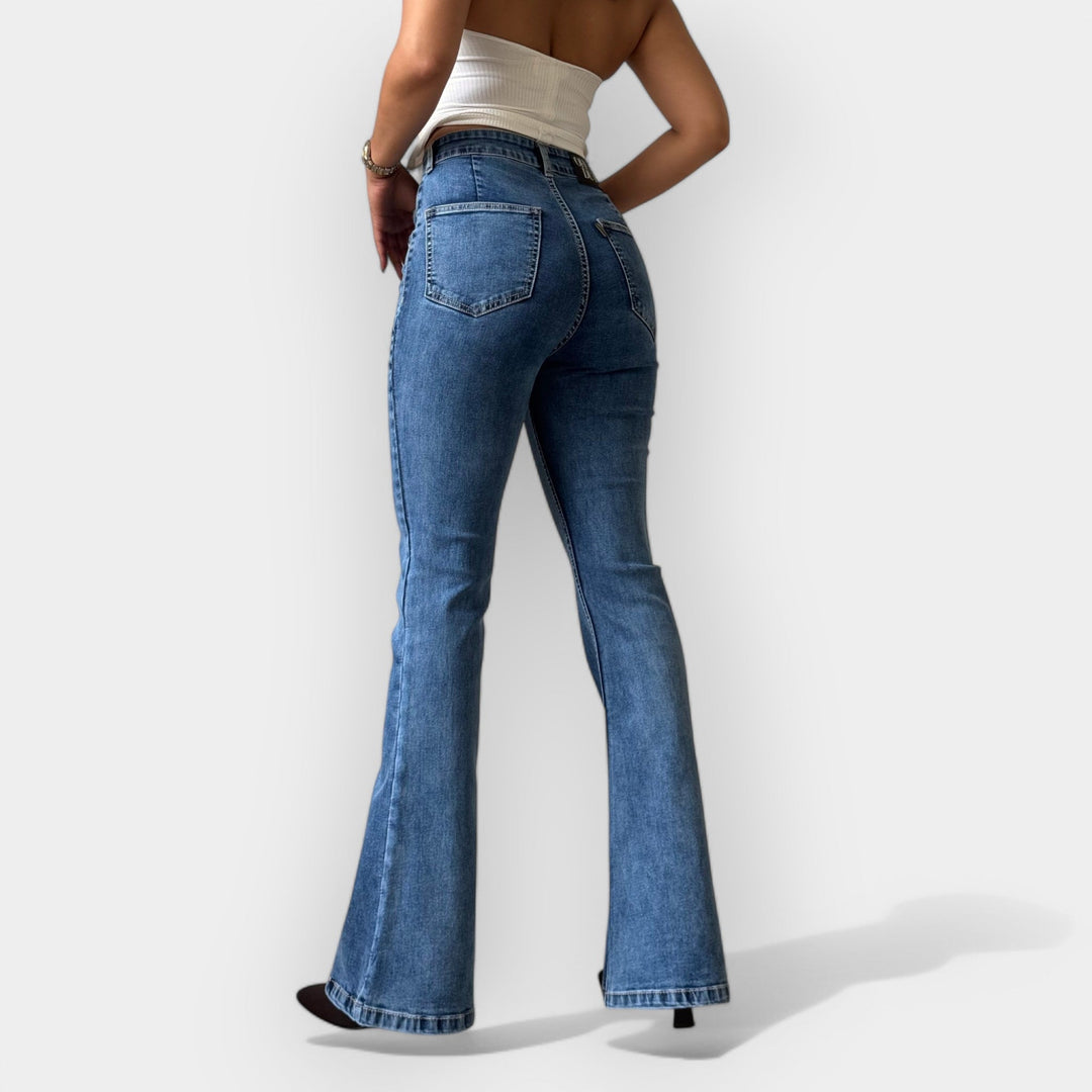 Visok Pas Flare Jeans