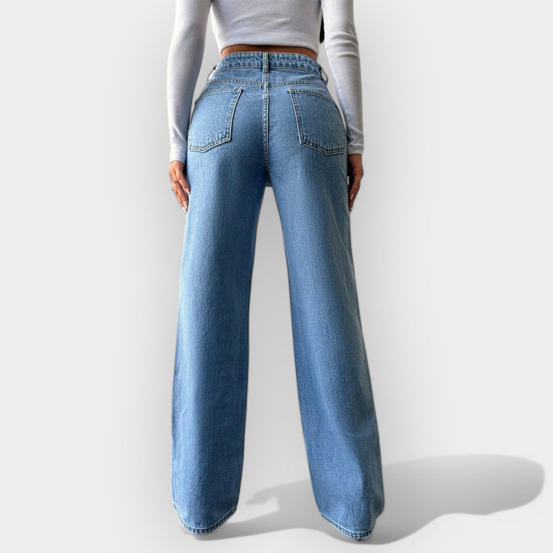 Visoki pas jeans s udobnim širokim krojem