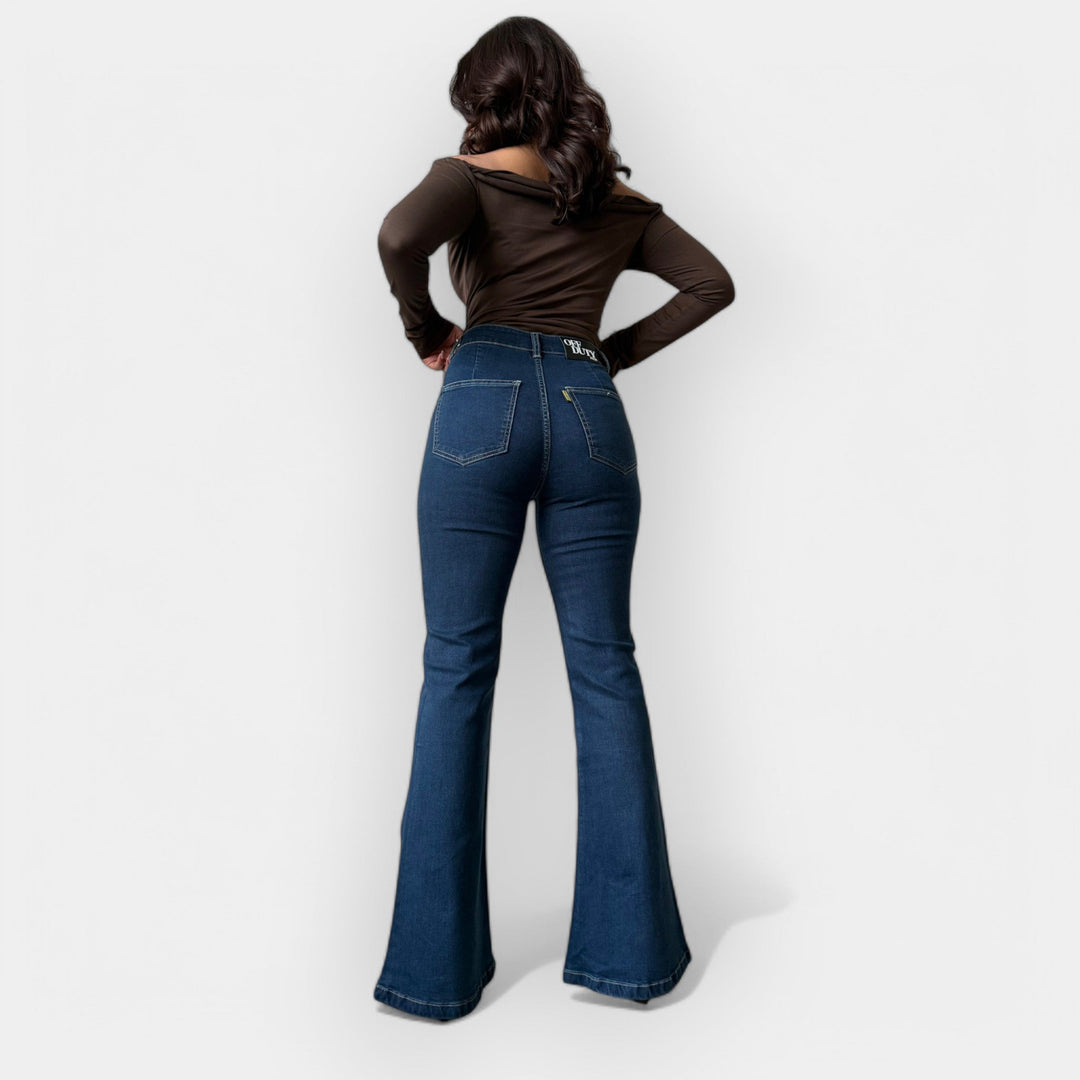 Visok Pas Flare Jeans