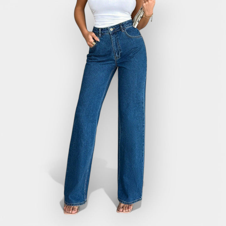 Visoki pas jeans s udobnim širokim krojem