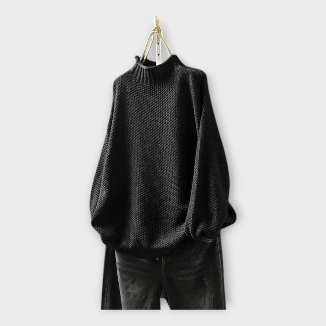 Pleteni pulover s visokim ovratnikom