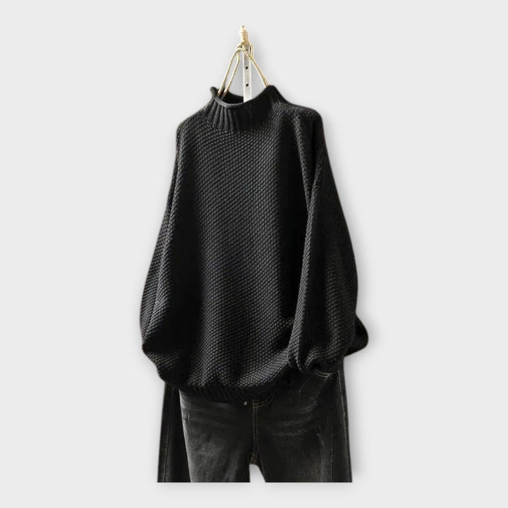 Pleteni pulover s visokim ovratnikom