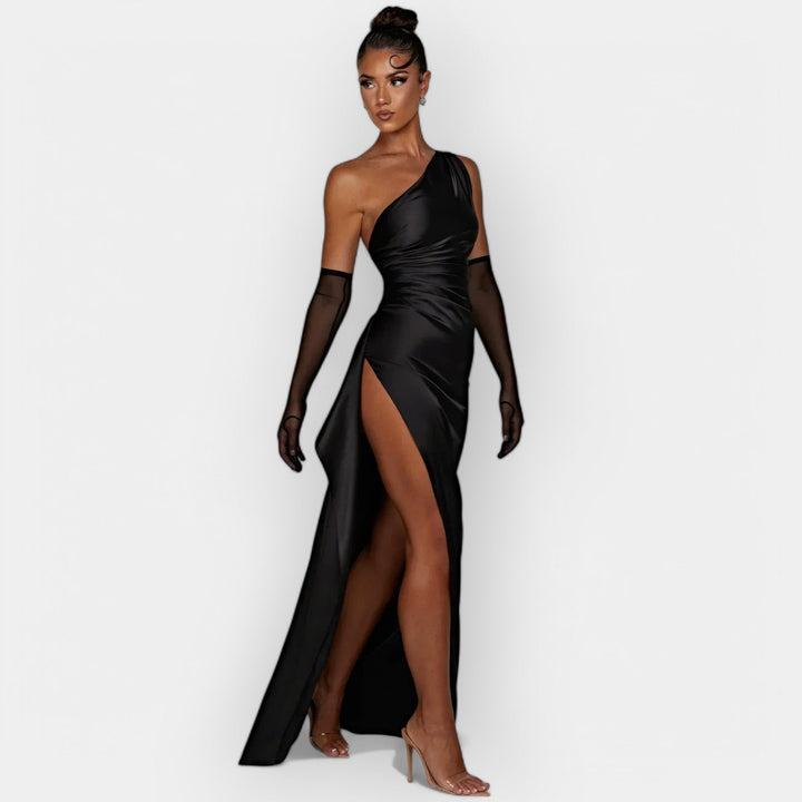 Satin Evening Gown for Aristocratic Dinners