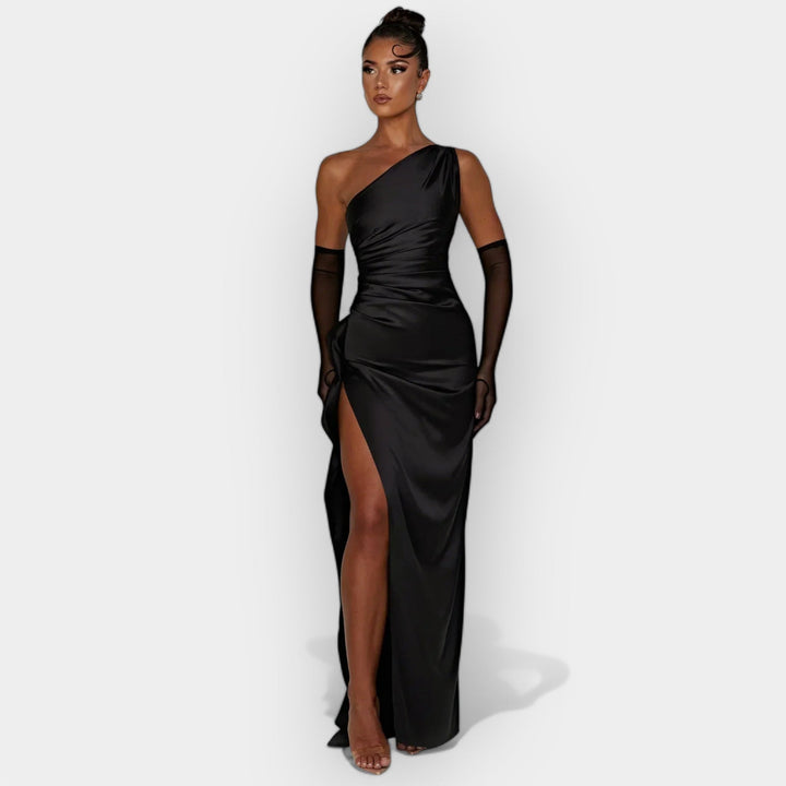 Satin Evening Gown for Aristocratic Dinners