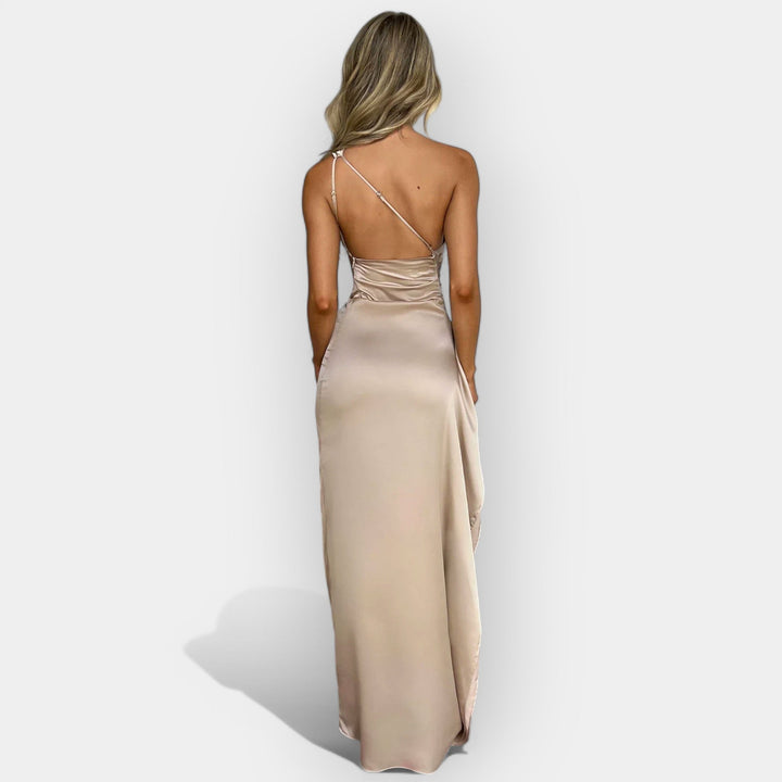 Satin Evening Gown for Aristocratic Dinners