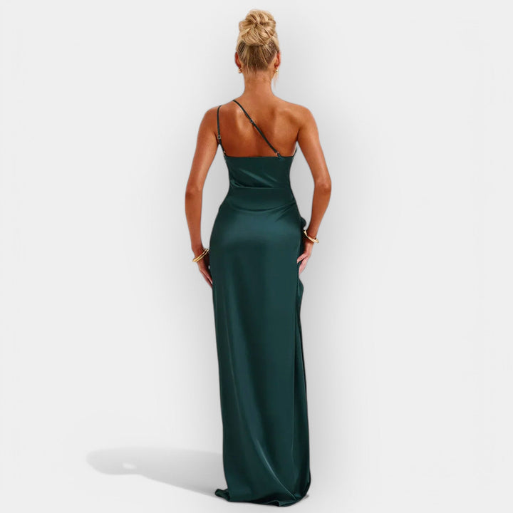 Satin Evening Gown for Aristocratic Dinners