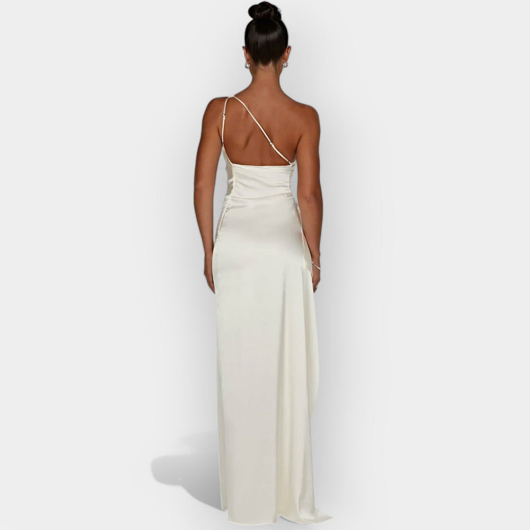 Satin Evening Gown for Aristocratic Dinners