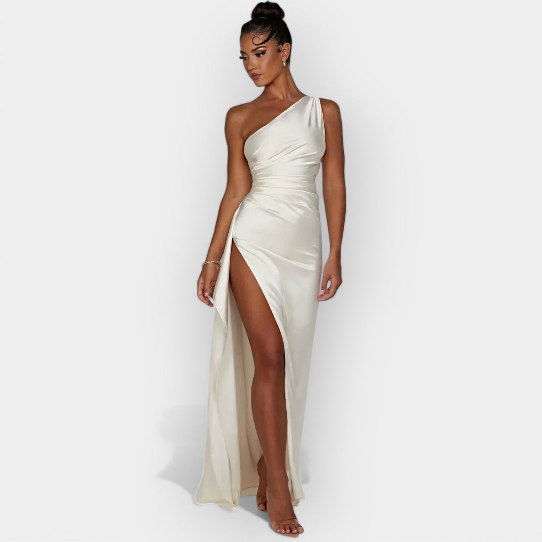 Satin Evening Gown for Aristocratic Dinners
