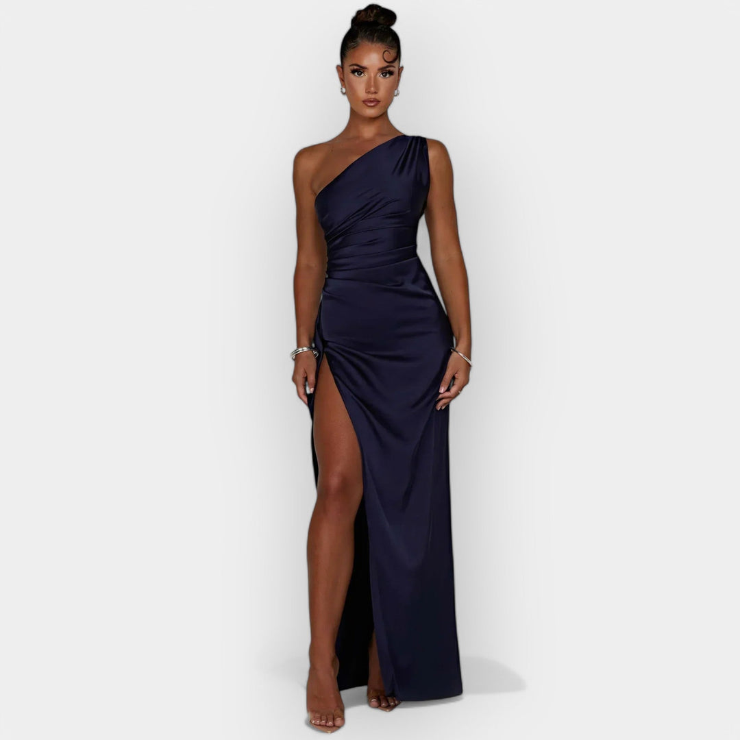 Satin Evening Gown for Aristocratic Dinners