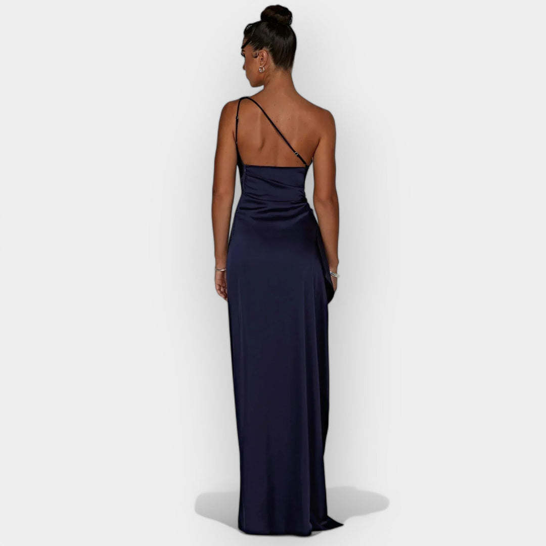 Satin Evening Gown for Aristocratic Dinners