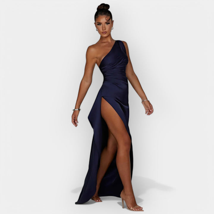 Satin Evening Gown for Aristocratic Dinners