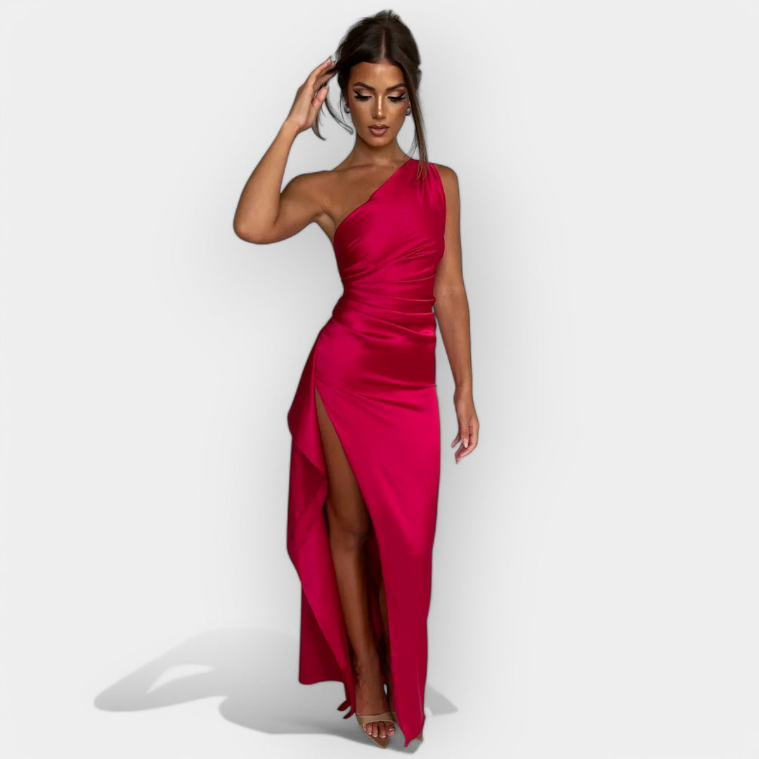Satin Evening Gown for Aristocratic Dinners