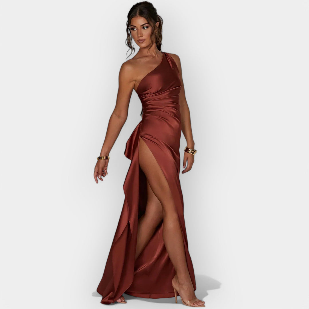 Satin Evening Gown for Aristocratic Dinners