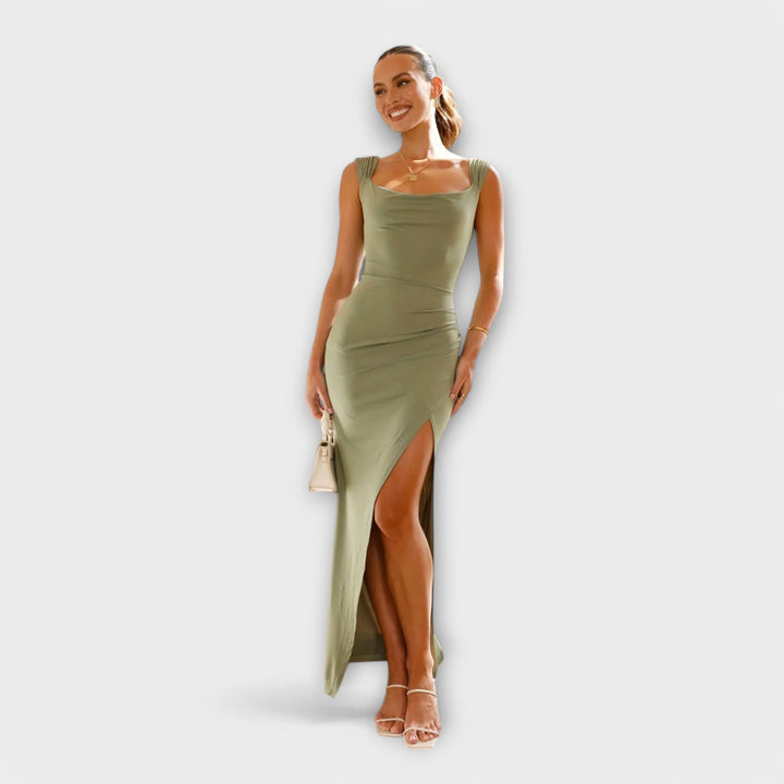 Elegantna midi obleka za posebne priložnosti