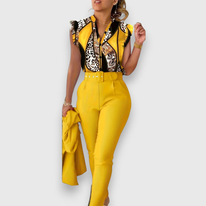 Komplet dveh kosov z modernim leopardjim vzorcem