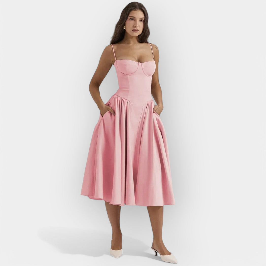 Elegantna Midi Obleka za Poletje